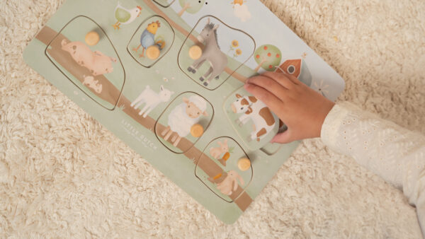 Puzzle sonoro in legno Little Farm FSC